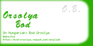 orsolya bod business card